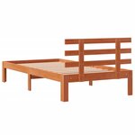 vidaXL Cadre de lit sans matelas cire marron 100x200cm bois pin massif