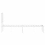 vidaXL Cadre de lit métal sans matelas et tête de lit blanc 120x190 cm