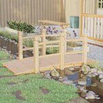 vidaXL Pont de jardin avec garde-corps 150x67x56cm bois massif épicéa