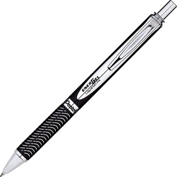 Roller encre gel rétractable energel sterling  corps noir  encre noire pentel