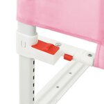 vidaXL Barrière de sécurité de lit d'enfant Rose 100x25 cm Tissu