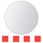 vidaXL Carreaux de miroir 16 Pièces Rond Verre