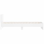 vidaXL Cadre de lit sans matelas avec tête de lit blanc 90x200 cm