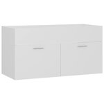 vidaXL Ensemble de meubles de salle de bain Blanc Aggloméré