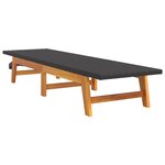 vidaXL Chaises longues lot de 2 noir/marron résine tressée/bois acacia