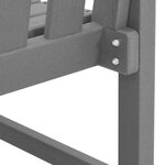 vidaXL Banc de jardin gris clair 120 cm HDPE