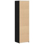 vidaXL Buffet en chêne noir 50x42.5x185 cm en bois reconstitué