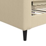 vidaXL Lit de repos sans matelas crème 80x200 cm tissu