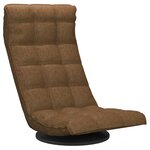 vidaXL Chaise de sol pivotante Marron Tissu