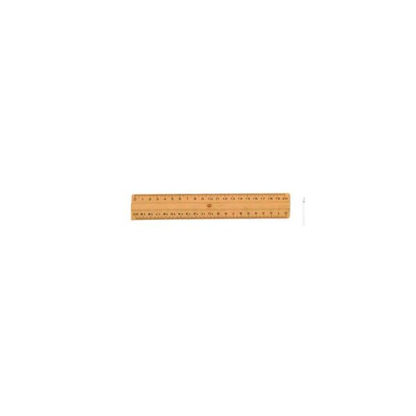 Double décimètre en bois naturel - largeur 4 cm - certifié PEFC SAFETOOL