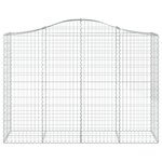 vidaXL Paniers à gabions arqués 13 Pièces 200x50x140/160 cm Fer galvanisé