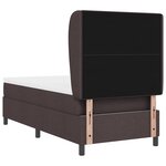 Lit Box Spring vidaXL avec Matelas Marron Foncé 90x200 cm en Tissu