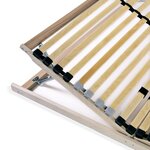 vidaXL Sommier à lattes sans matelas avec 28 lattes 7 zones 120x200 cm