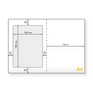 Lot de 1000 planches d’étiquette colissimo 150 x 100 mm