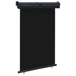 vidaXL Auvent latéral de balcon 125x250 cm noir
