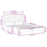 vidaXL Cadre de lit sans matelas gris clair 120x200 cm velours
