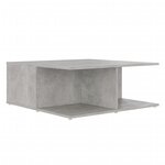 vidaXL Table basse Gris béton 80x80x31 cm Aggloméré
