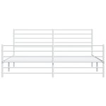 vidaXL Cadre de lit métal sans matelas et pied de lit blanc 200x200 cm