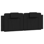 vidaXL Cadre de lit avec tête de lit Noir 140x190 cm Similicuir