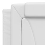 vidaXL Cadre de lit avec tête de lit Blanc 180x200 cm Similicuir