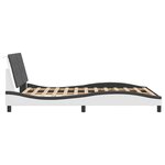 vidaXL Cadre de lit sans matelas blanc et noir 140x200 cm similicuir