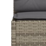 vidaXL Salon de jardin 5 Pièces avec coussins gris résine tressée