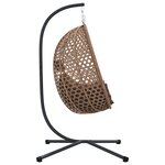 vidaXL Panier chaise œuf suspendue avec support Café Poly Rotin