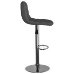 vidaXL Tabourets de bar lot de 2 gris foncé tissu