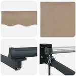 Store rétractable manuel vidaXL Beige 350x250 cm