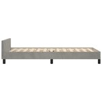 vidaXL Cadre de lit avec tête de lit Gris clair 90x190 cm Velours