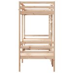 vidaXL Lit mezzanine avec bureau et chaises 80x200 cm pin massif