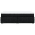 vidaXL Sommier à lattes de lit avec matelas Noir 160x200 cm Tissu