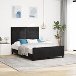 Cadre de lit vidaXL Noir 140x200 cm Velours