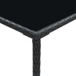vidaXL Ensemble de bar de jardin 3 Pièces et coussins Résine tressée Noir