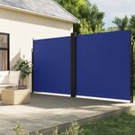 vidaXL Auvent latéral rétractable bleu 200x1000 cm
