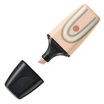 Pack de 6 marqueurs fluorescents Stabilo Boss Mini Naturevibes - Trait entre 2 et 5 mm - Encre à l'eau - Anti-dessèchement - Couleurs : vert boue  vert terre  ocre  terre de Sienne  beige et gris chaud