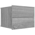 vidaXL Tables de chevet 2 Pièces Sonoma gris 40x30x30cm Bois d'ingénierie