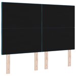 vidaXL Tête de lit Chic en motifs de blocs de diamant bleu marine 140 cm Velours