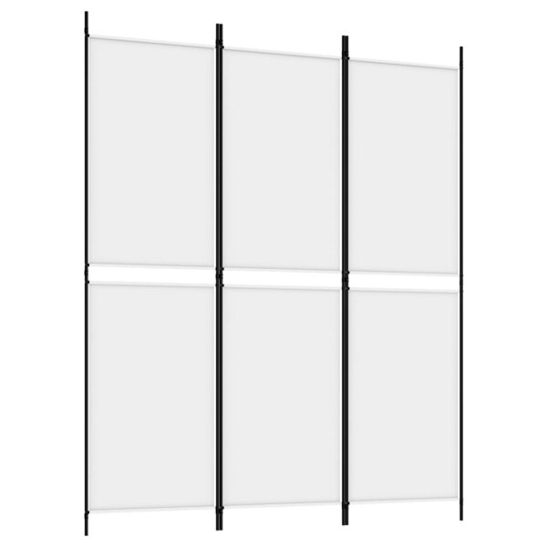 vidaXL Cloison de séparation 3 panneaux Blanc 150x180 cm Tissu