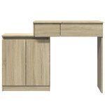 vidaXL Coiffeuse avec LED chêne sonoma 115x37x110 5 cm