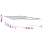vidaXL Matelas de lit à ressorts ensachés 90x210x20 cm velours