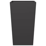 vidaXL Jardinières 2 Pièces noir 45x45x75 cm acier