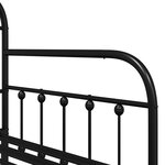 Cadre de lit daybed vidaXL avec lit gigogne Noir 90x190 cm en acier