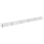 vidaXL Lit surélevé à gabion Acier galvanisé 450x30x30 cm