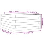 vidaXL Jardinière 50x50x23 cm bois de pin massif