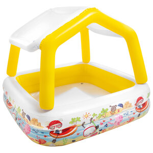 Intex Piscine avec parasol gonflable 157x157x122 cm