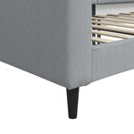 vidaXL Lit de repos sans matelas gris clair 80x200 cm tissu