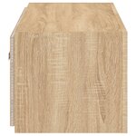 vidaXL Meuble TV mural avec lumières LED chêne sonoma 80x35x31 cm