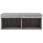 vidaXL Meuble TV avec lumières LED sonoma gris 80x30x30 cm