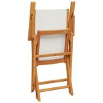 vidaXL Chaises de jardin pliantes lot de 6 tissu et bois massif
